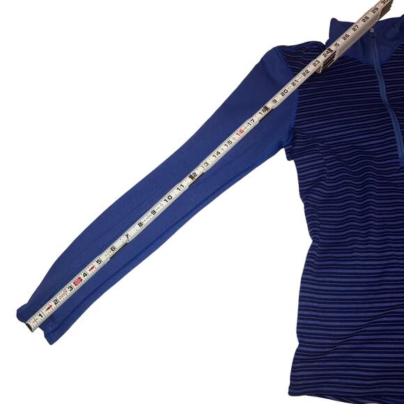 Patagonia Capilene 3 Zip Neck Top Blue Stripe Long Sleeve Women’s Size XS - Picture 8 of 12